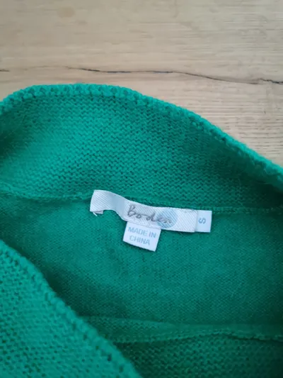 Boden Damen Pullover Gr. S Grün Langarm Strick Basic