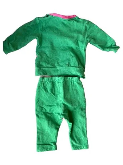 sigikid Baby Set Langarmshirt Leggings Lama Tiermotiv Gr. 68 Grün