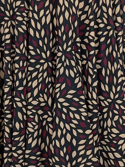 LASCANA Faltenrock Midirock Gr. 46/3XL Elegant Schwarz Blumen Muster