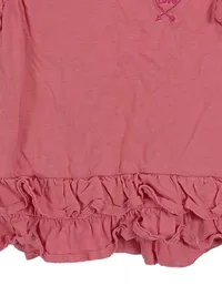 Dopodopo Girls T-Shirt ärmellos Gr. 122 Rosa Rüschen Stickerei Baumwolle 2