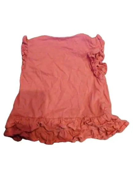 Dopodopo Girls T-Shirt ärmellos Gr. 122 Rosa Rüschen Stickerei Baumwolle 4