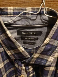 Marc O'Polo Herren Freizeithemd Gr. XL Kariert Blau Baumwolle Regular Fit 3