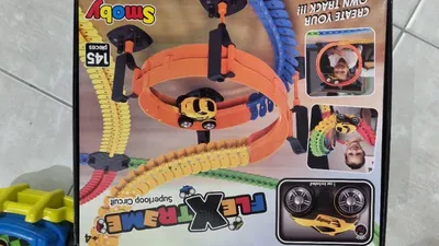 Smoby FlexTreme Superloop Circuit Kugelbahn Autorennen Mehrfarbig ab 4 Jahre