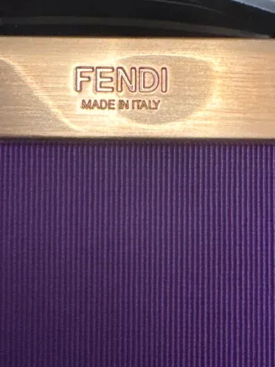 Fendi Baguette Mini Umhängetasche Lila Grün Rot FF Logo Verschluss 4