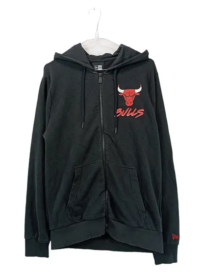 New Era Chicago Bulls Kapuzenpullover Herren Gr. S Grau Hoodie NBA