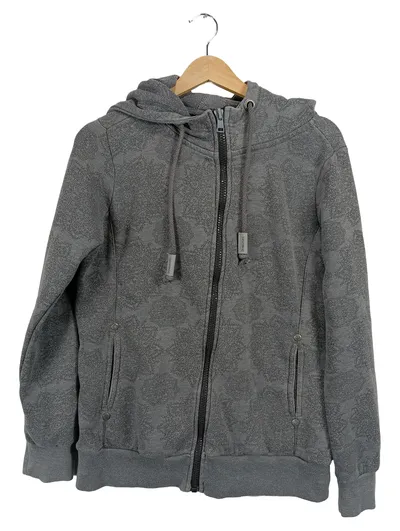 Sublevel Damen Sweatjacke Kapuze Ethno Grau L Polyester Baumwolle Freizeit