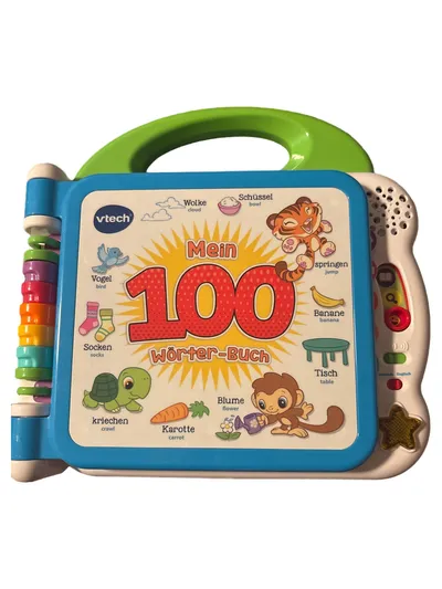 VTech Mein 100 Wörter Buch Activity Buch Deutsch Englisch Wildtiere Mehrfarbig