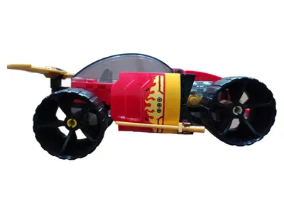 LEGO Ninjago Fahrzeug Rot Gold Schwarz Spielzeugauto mit Flammen Design