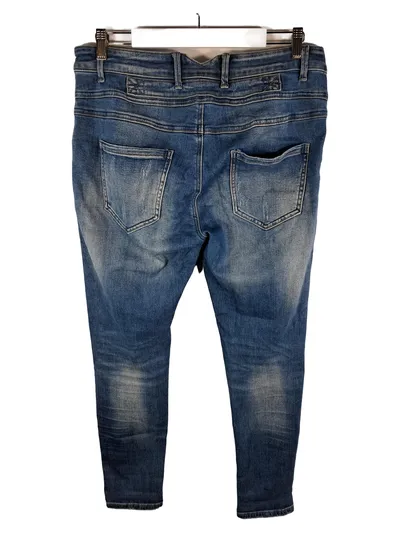Markenlos Destroyed Jeans Damen Blau Used Look Stretch Baumwolle W31 L28