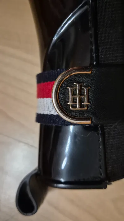Tommy Hilfiger Damen Chelsea Gummistiefel Schwarz Gr. 42 Regenstiefel