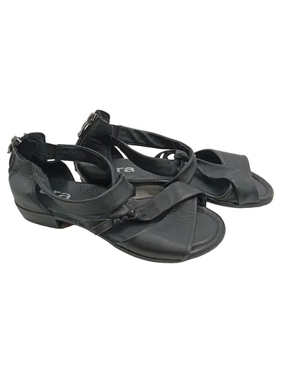ara Damen Sandalen Leder Schwarz Gr. 36.5 Riemchen Klassisch