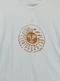 ADPT. Herren T-Shirt Sonnenmotiv Gr. L Weiß Baumwolle Casual 2