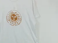 ADPT. Herren T-Shirt Sonnenmotiv Gr. L Weiß Baumwolle Casual 3