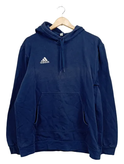Adidas Hoodie Herren Kapuzenpullover Blau Gr. L Sportlich Baumwolle