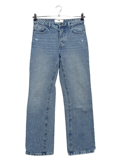 Stradivarius STR Teen Jeans Regular Fit Damen Gr. 36 Blau Baumwolle