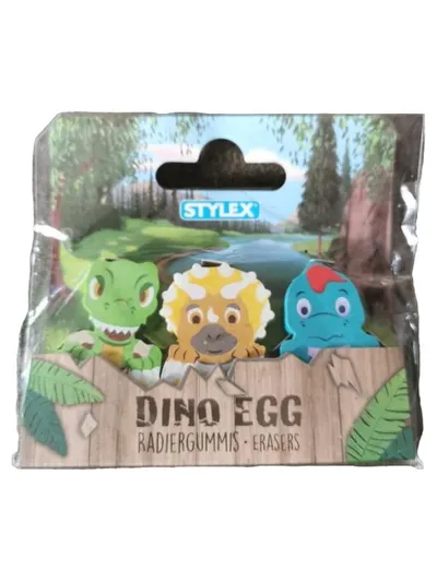Stylex Dino Egg Radiergummi Drache Mehrfarbig Kinder Schule Abenteuer