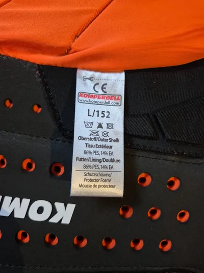 Komperdell Restless Rookie Rückenprotektor Weste Kinder Gr. 152 Schwarz Orange