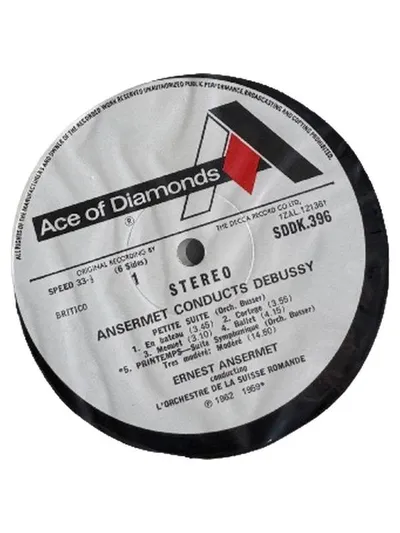 Ace of Diamonds Ernest Ansermet Debussy Petite Suite Printemps Vinyl LP Klassik