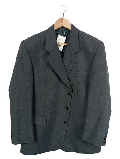 Yves Gérard Herren Sakko Blazer Gr. 50/L Grau Business Klassisch