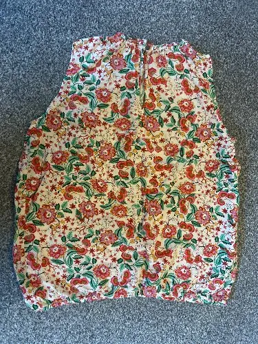 EDC Damen Top Bluse ärmellos Blumenmuster Viskose Gr. S 2