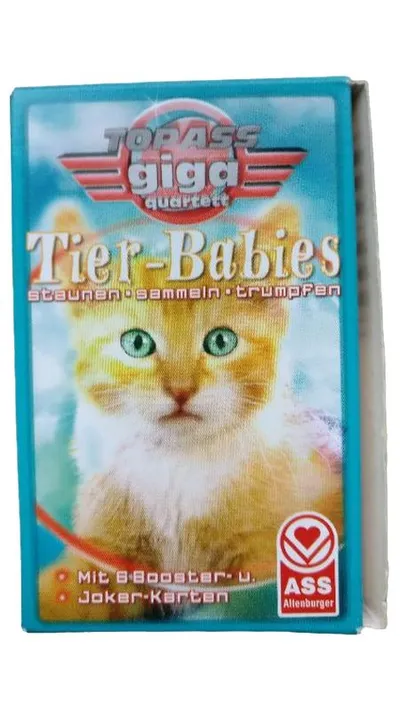 TOPASS Giga Quartett Tier-Babies ASS Altenburger Kartenspiel ab 5 Jahre