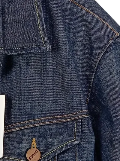 Cross Herren Jeansjacke Blau Gr. XL Baumwolle Casual Freizeit Frühjahr Sommer