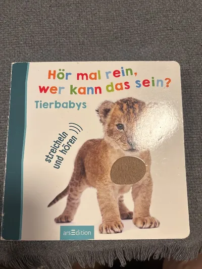 Hör mal rein wer kann das sein Tierbabys arsEdition Soundbuch Fühlbuch Baby