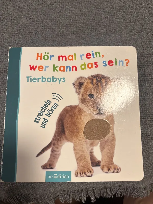 Hör mal rein wer kann das sein Tierbabys arsEdition Soundbuch Fühlbuch Baby 1