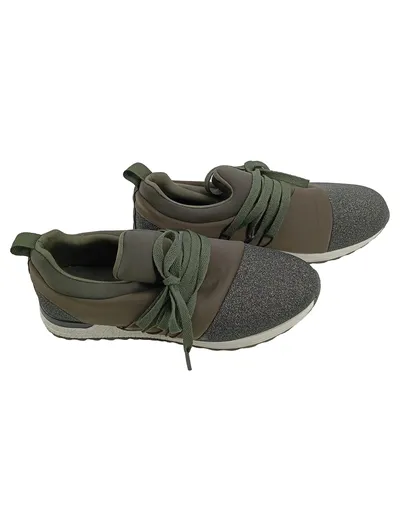 Claudia Ghizzani Damen Sneaker Low Oliv Glitzer Gr. 37 Casual