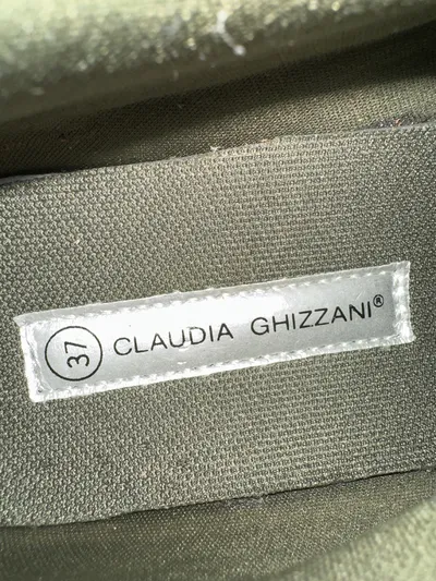 Claudia Ghizzani Damen Sneaker Low Oliv Glitzer Gr. 37 Casual