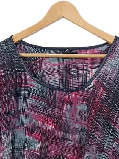 MIAMODA Damen Poncho Gr. 58 Mehrfarbig Abstrakt Schwarz Pink Grau Übergröße