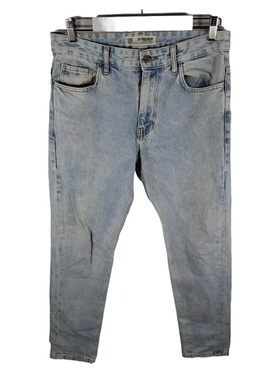 2Y Premium Herren Jeans Straight Leg Blau Freizeit Gr. S 39cm Bund 75cm Schritt