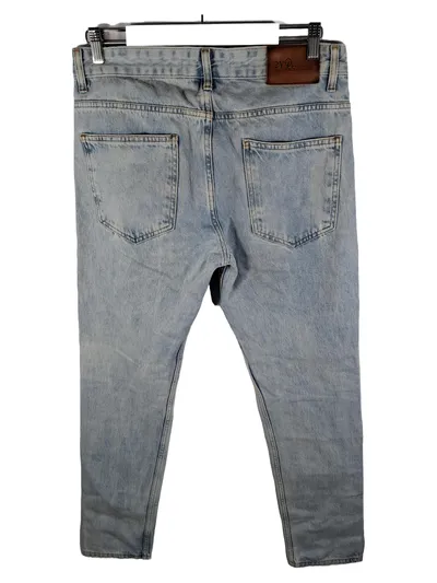 2Y Premium Herren Jeans Straight Leg Blau Freizeit Gr. S 39cm Bund 75cm Schritt
