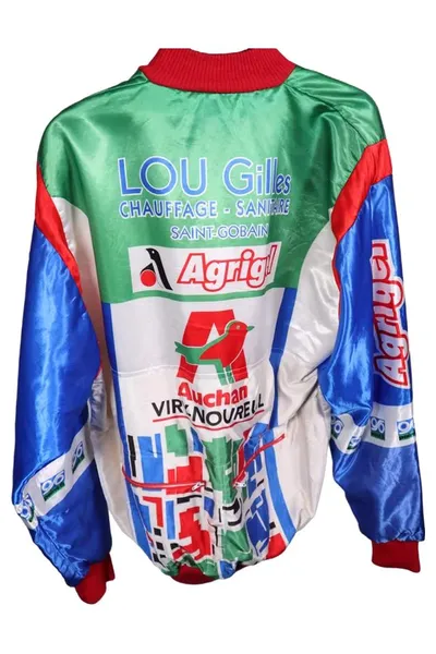 Markenlos Trainingsjacke Herren XL Logo Print Schriftzug Mehrfarbig Sport