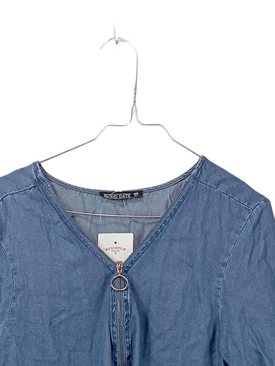 Blind Date Jeanskleid Damen Gr. 40/L Blau Lyocell Reißverschluss