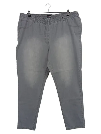 MIAMODA Damen Jeans Schlupfjeans Gummibund Grau Gr. 58 Regular Fit