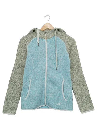 Maui Sports Damen Fleecejacke Gr. 36/S Türkis Grau Kapuze Outdoor
