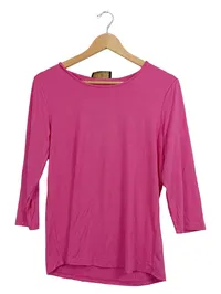Alfredo Pauly Damen Langarmshirt 3/4-Arm Viskose Basic Pink Gr. 36 1