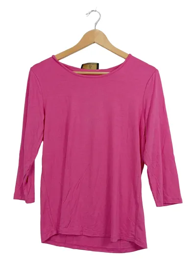 Alfredo Pauly Damen Langarmshirt 3/4-Arm Viskose Basic Pink Gr. 36