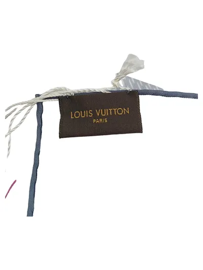 Louis Vuitton Seidentuch 90x90 Schachbrett Motiv Blau Rosa Damen Schal