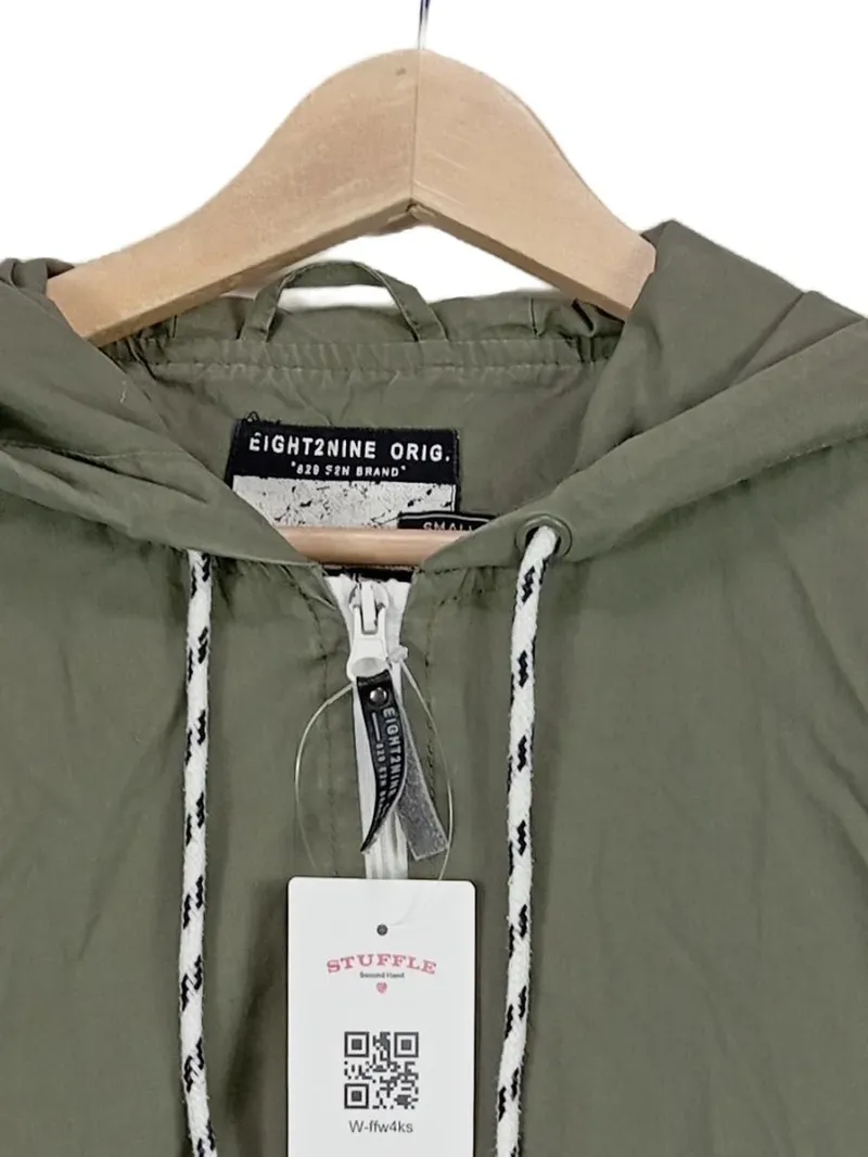 Eight2Nine Damen Leichte Jacke Kapuze Oliv S Baumwolle Freizeit Frühling Sommer 2