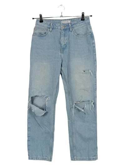 Denim Co. Destroyed Jeans Damen Gr. 36 Hellblau Ripped Mom Jeans