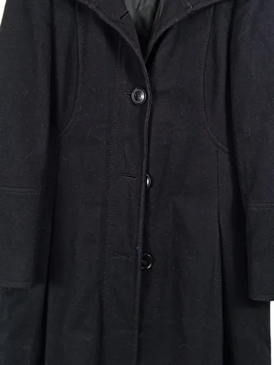 ISABELL Klassischer Damen Mantel Wolle Business Schwarz Gr. 36 S
