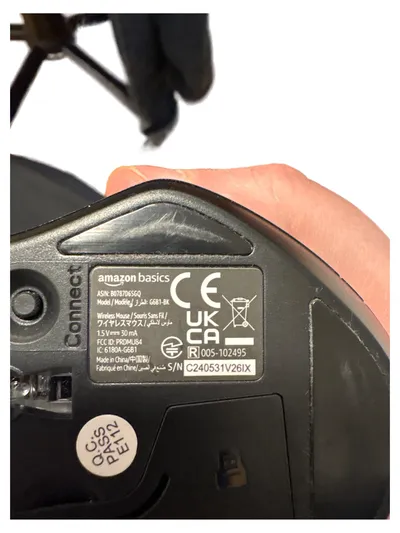 Amazon Basics G6B1-BK Wireless Maus Schwarz kabellos PC Computer