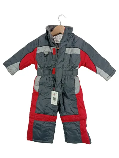 OKAY Schneeanzug Kinder Gr. 80/86 Grau Rot Skianzug Overall Winter