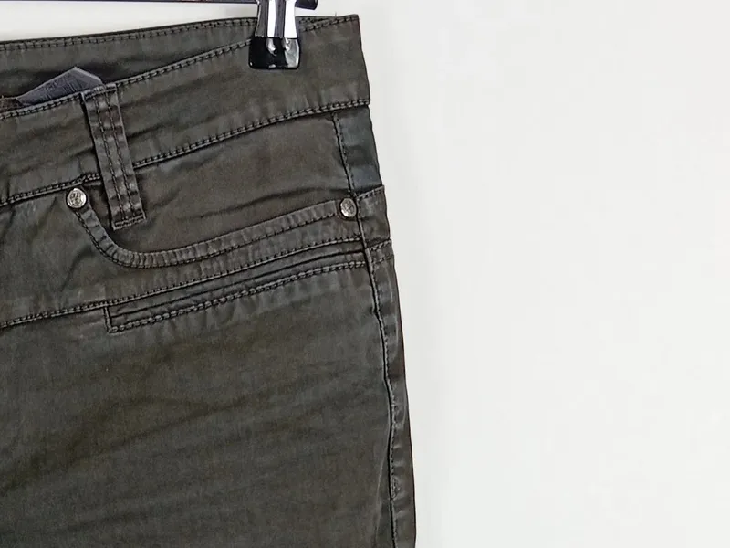 Cambio Pearl Jeans Damen Slim Fit Grau Stretch Baumwolle Gr. 42 L33 4