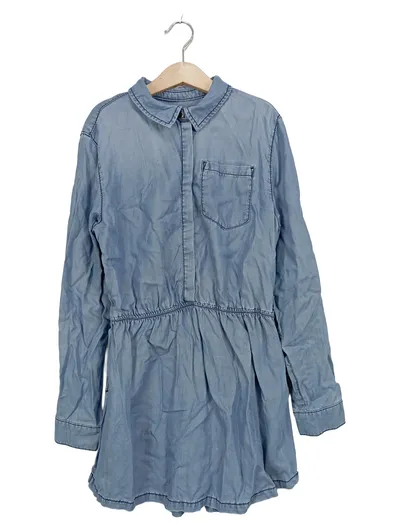 Here+There Mädchen Jeanskleid Gr. 152 Blau Lyocell Casual Alltag Minikleid