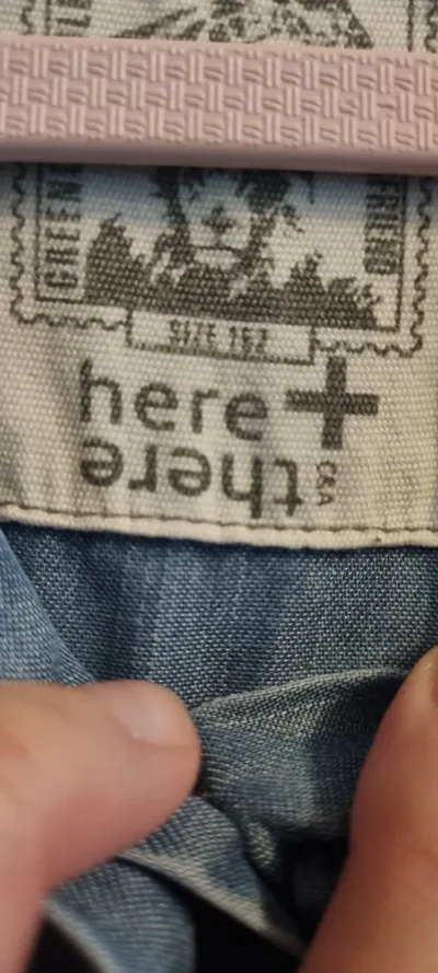 Here+There Mädchen Jeanskleid Gr. 152 Blau Lyocell Casual Alltag Minikleid