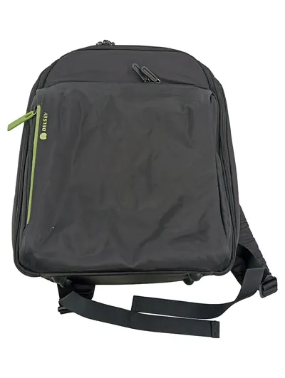 Delsey Paris Rucksack Schwarz Grün Laptop Business Urban 41cm