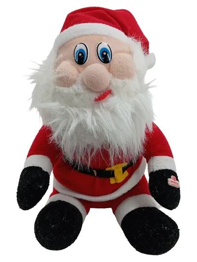 Windel Plüsch Weihnachtsmann Kuscheltier Santa Claus Figur Rot Weiß
